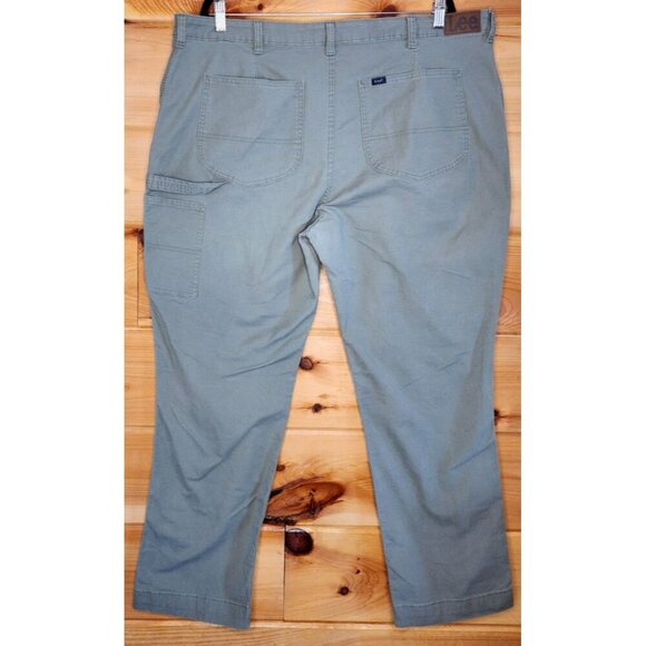 Women’s LEE Carpenter Workwear Pants Green SIZE 22 Plus Size 22 Lee Dungaree - Picture 3 of 16